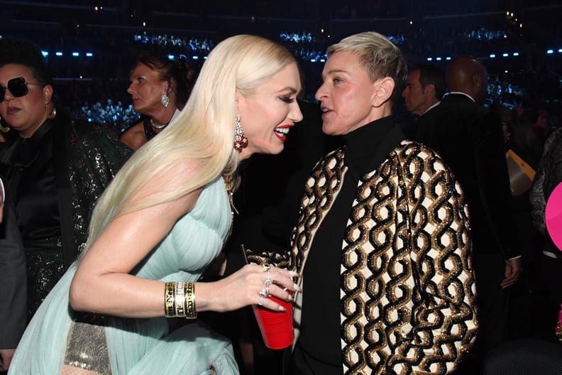 Gwen Stefani and Ellen DeGeneres at the 2020 Grammys