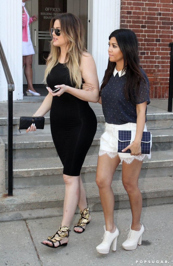 Kourtney and Khloe Kardashian Filming in the Hamptons