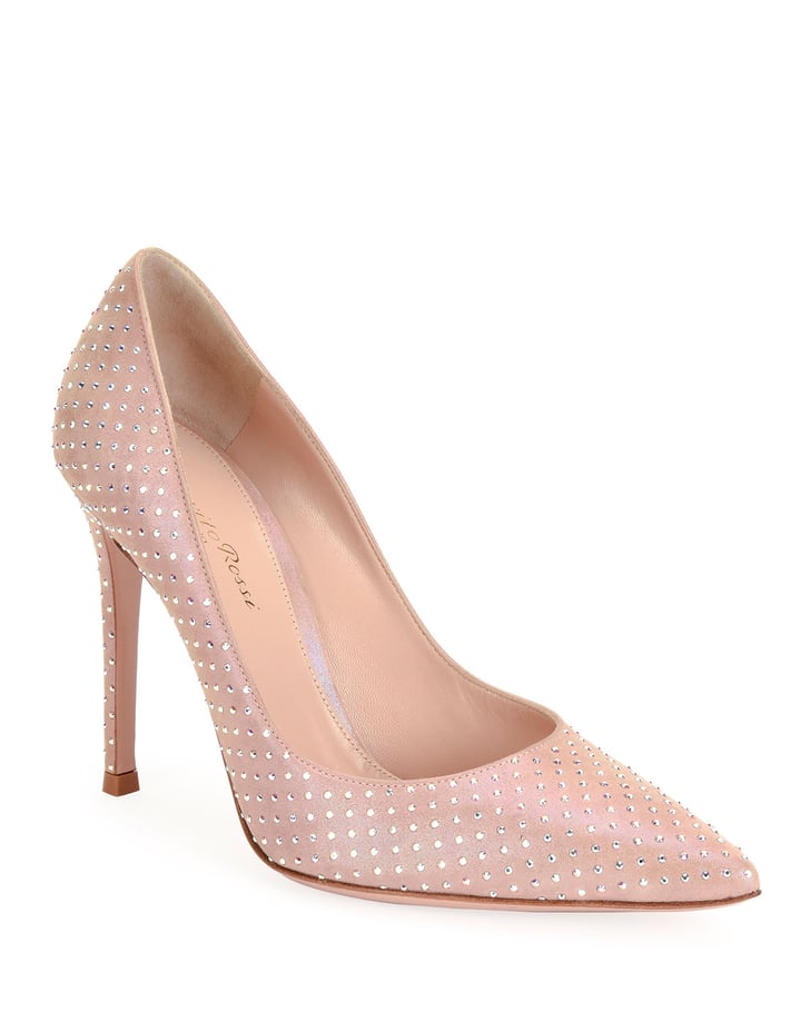 Gianvito Rossi Crystal Pointed High-Heel Pumps | Daisy Ridley's Red ...