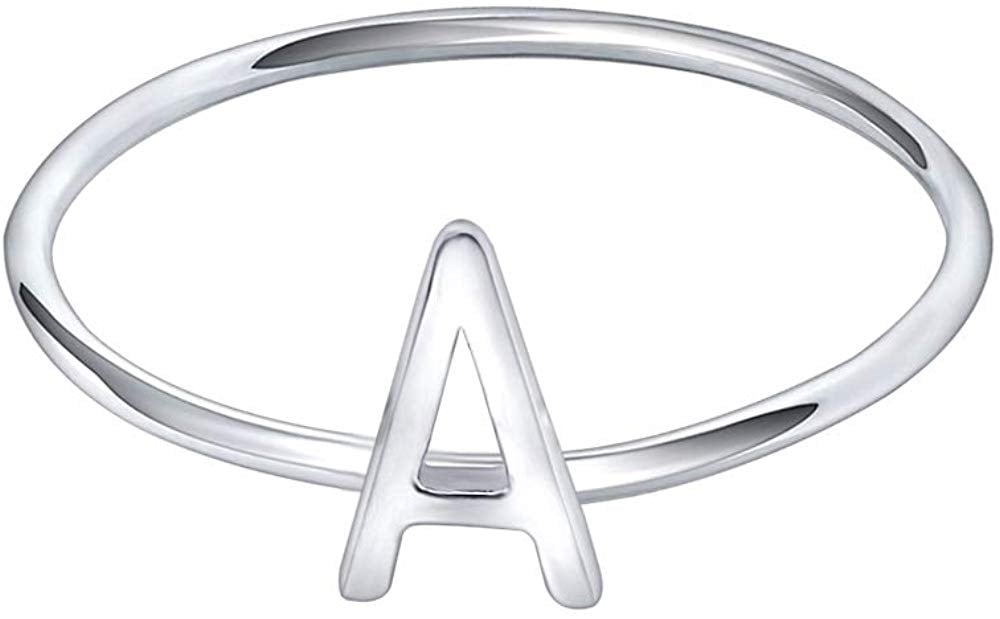Something Sweet For Teenagers: Sterling Silver Stackable Initial Letter Ring