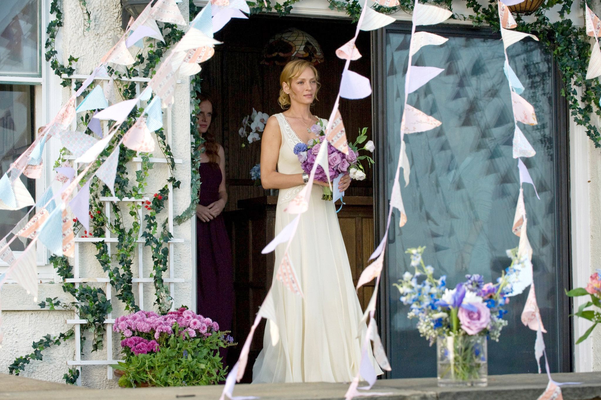Uma thurman wedding best sale dress