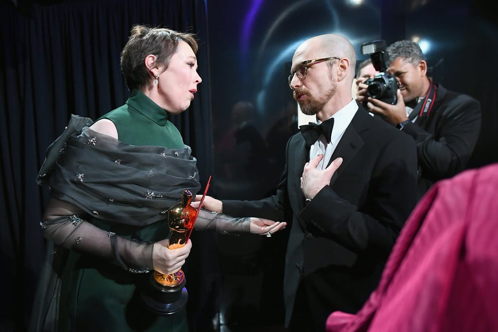 Pictured: Sam Rockwell and Olivia Colman