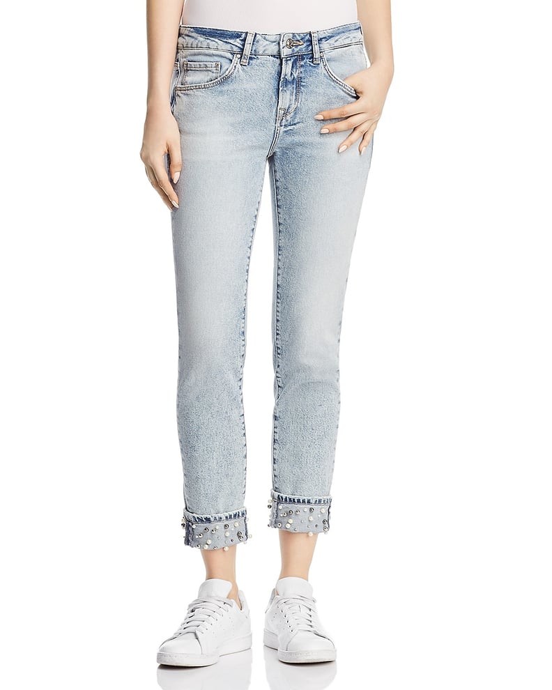 Mavi Ada Cuff Straight Jeans in Reversed Pearl