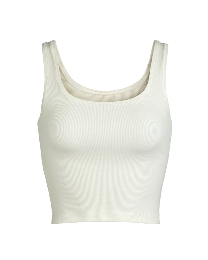 SKIMS Cotton Ribbed Tank in Bone | Kim Kardashian Launches ...