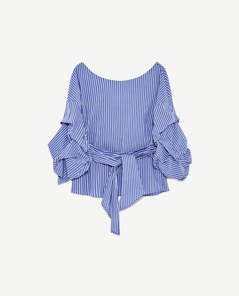 striped blouse zara
