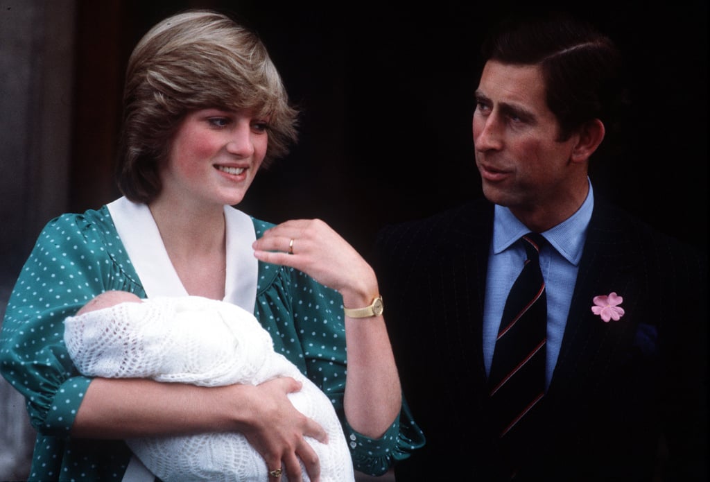 Princess Diana left London's St. Mary's Hospital with Prince Charles and their just-born son Prince William.