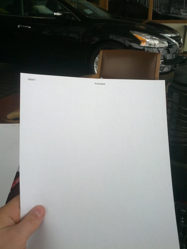 When You Print a Page Like This