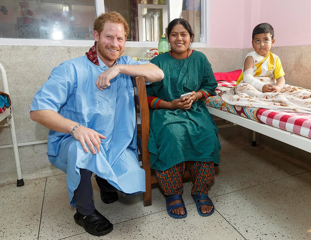 Prince Harry at Children's Hospital in Nepal 2016