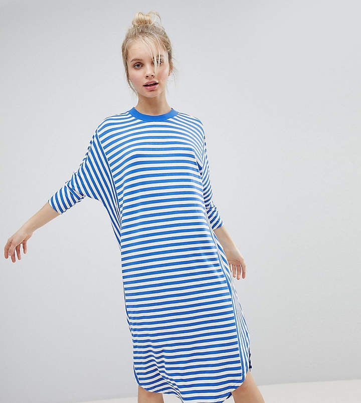Monki Stripe Oversized Jersey Dress