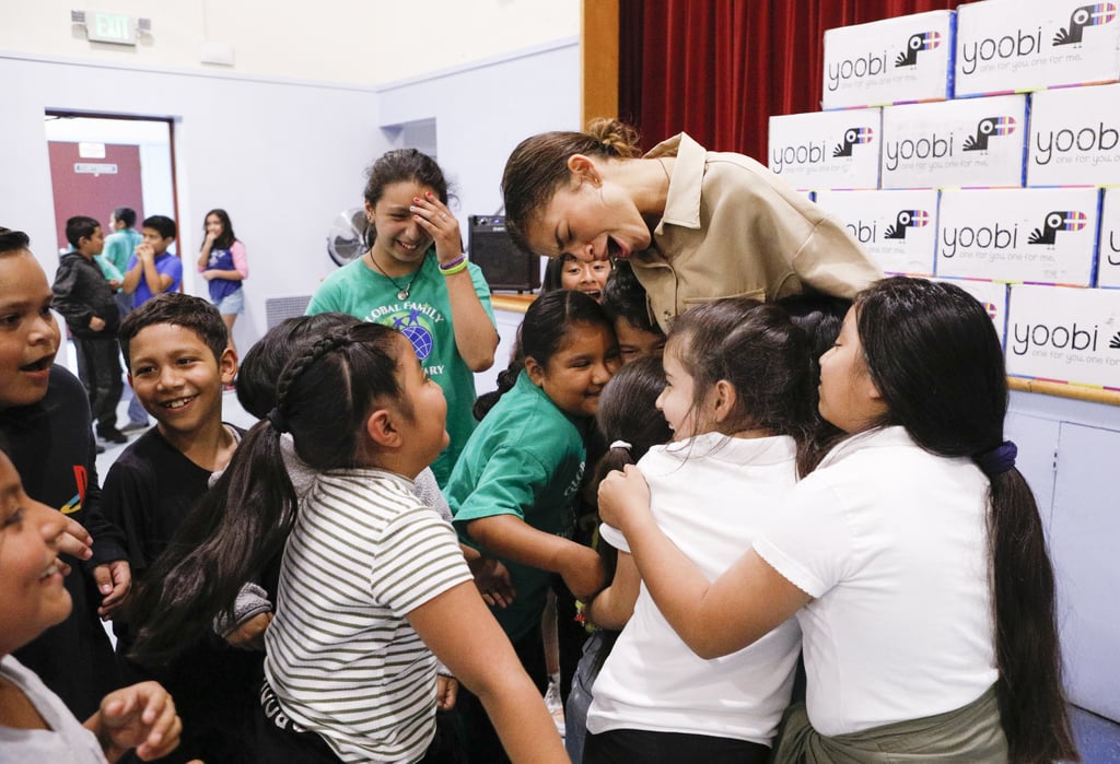 Zendaya Visits Global Family Elementary School in Oakland