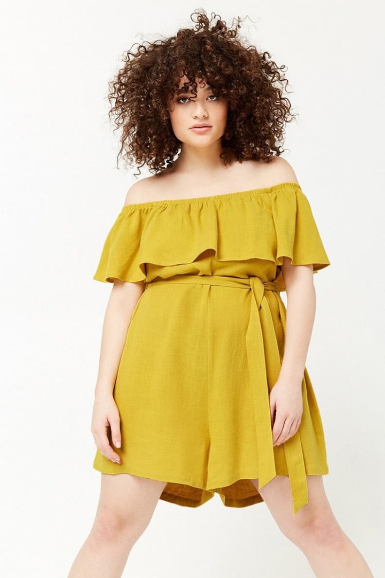 Forever 21 Off-the-Shoulder Flounce Romper