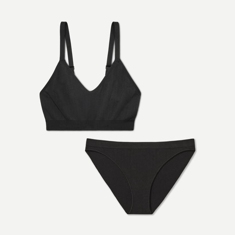 Black Valentine's Day Underwear: Bombas Bralette and Brief Set