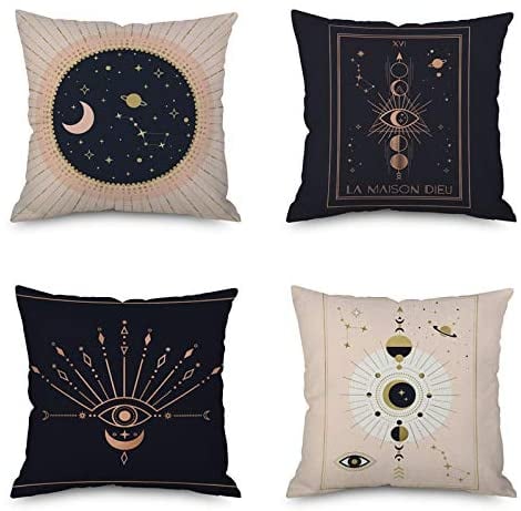 VenusL Set of 4 Mysterious Divination Throw Pillow Covers