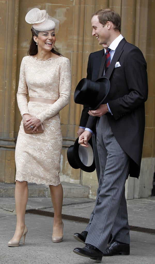 Kate Middleton laughed with Prince William during a June 2012 Diamond Jubilee event in London.