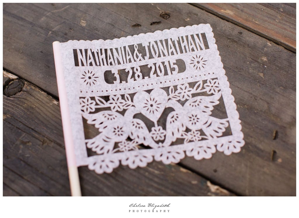 Decorative flags are great photo props and keepsakes