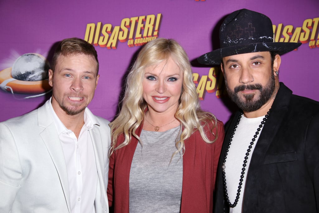 Brian Littrell AJ McLean at Disaster Broadway Opening Night