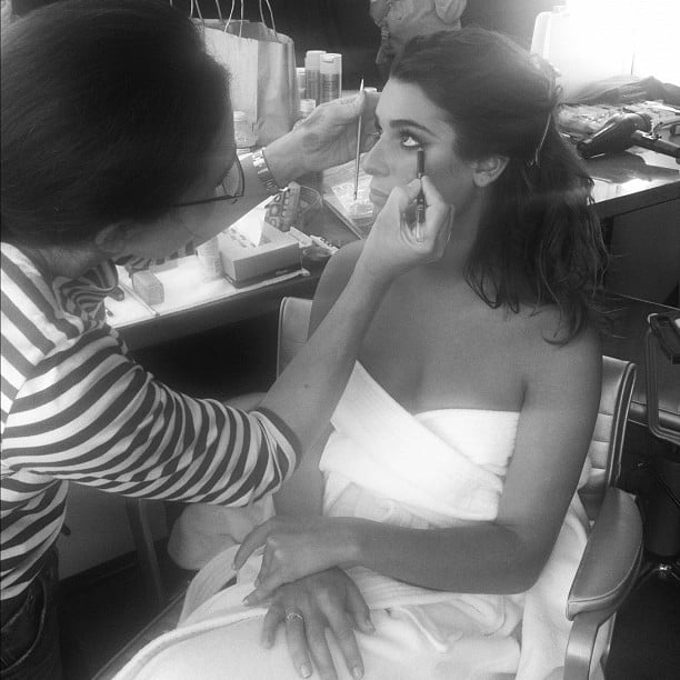 She sat pretty in the hair and makeup chair while getting dolled up for an event in September 2012.
Source: Instagram user msleamichele
