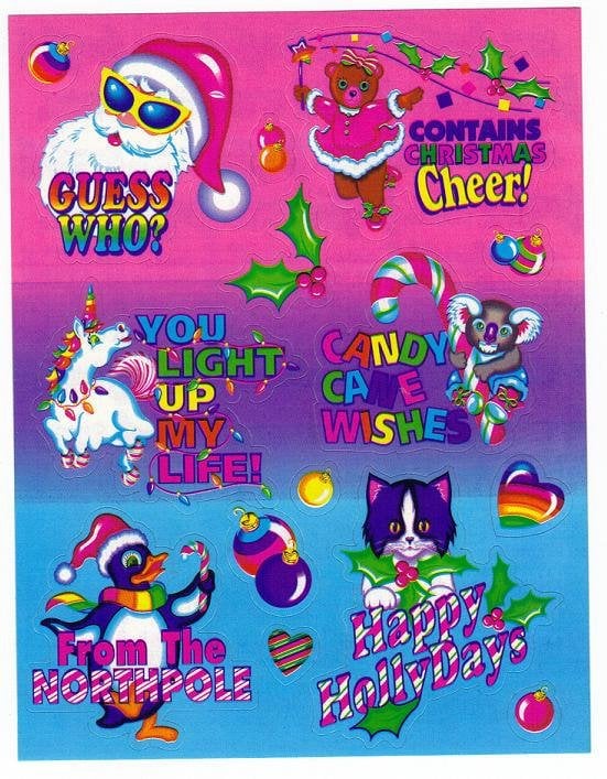 Lisa Frank Holiday Stickers