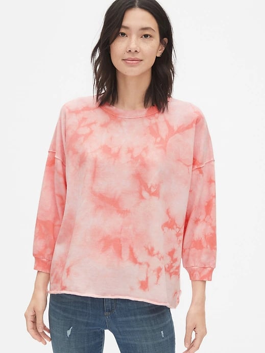 The faded design, supersoft fabric, and slouchy fit of this sweatshirt ($55) make it feel like a piece you've loved forever. Throw it on with denim, leggings, or sweats for a comfy-cute outfit.