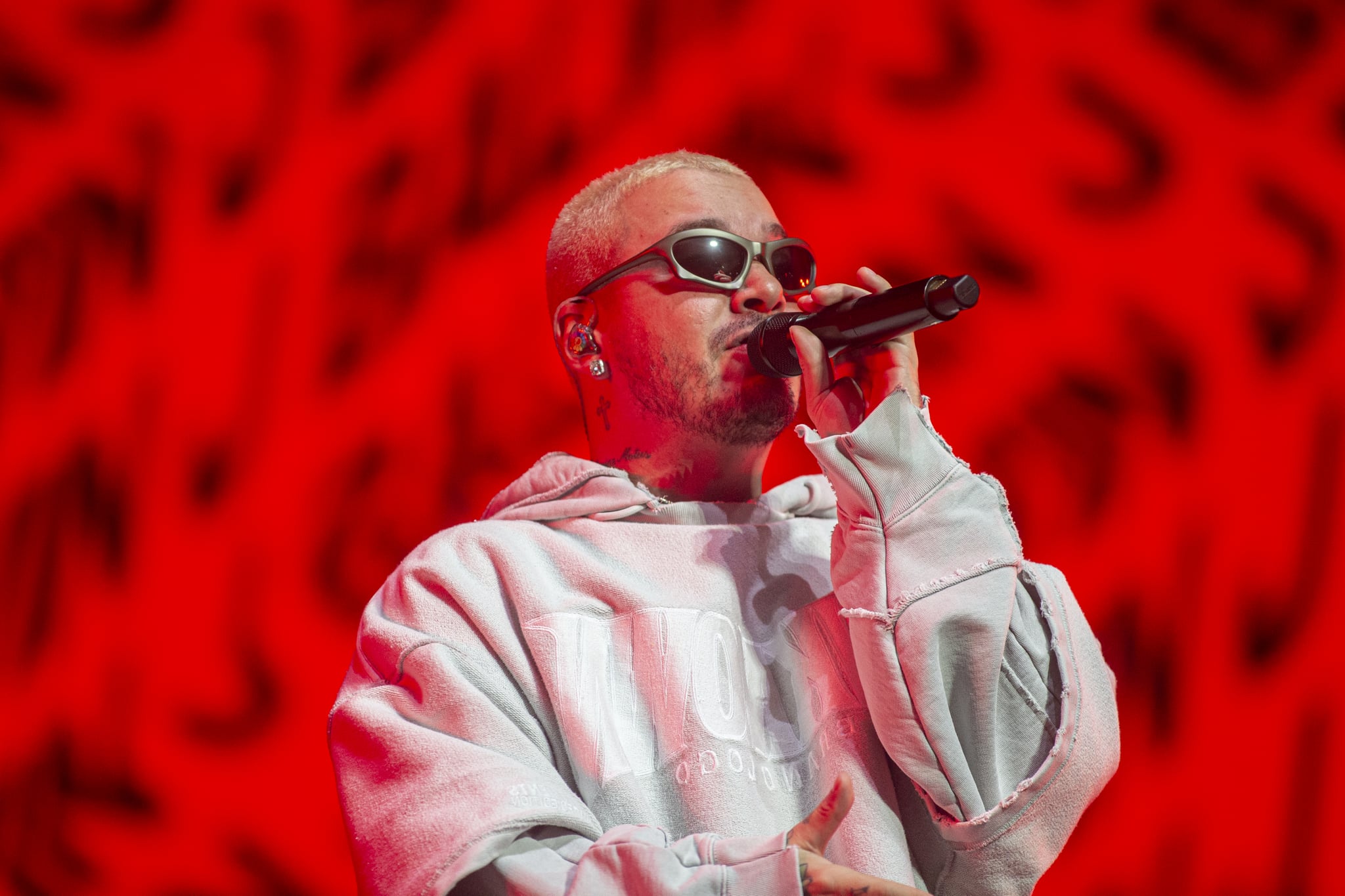 MONTEVIDEO, URUGUAY - OCTOBER 12: Colombian singer J Balvin performs on stage during a show as part of the tour to present his new album 