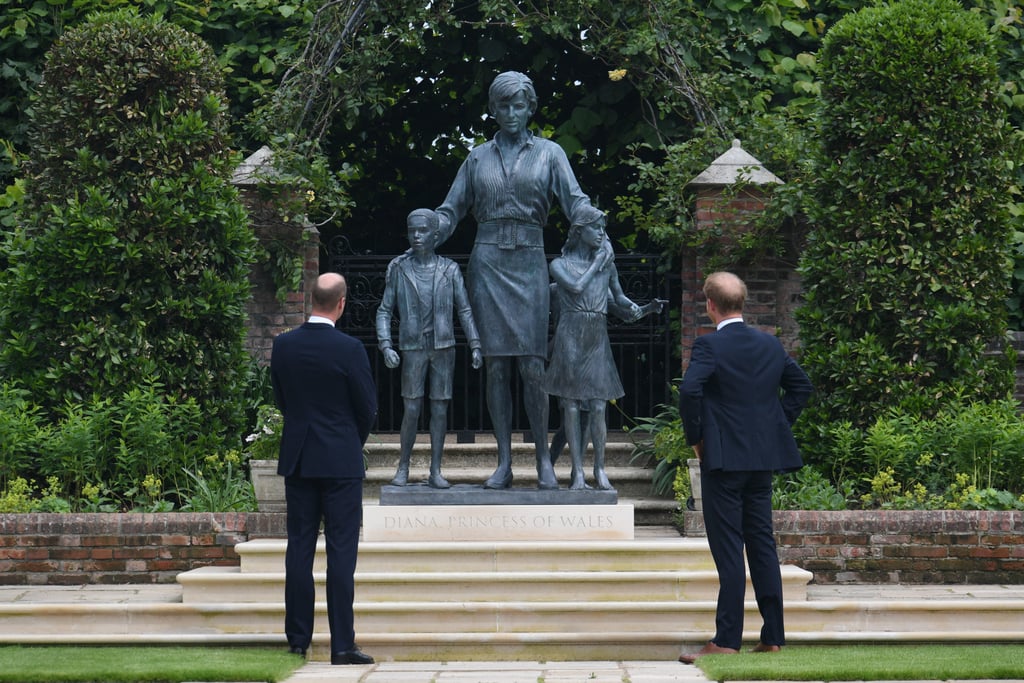 Princes William and Harry Unveil the Princess Diana Statue