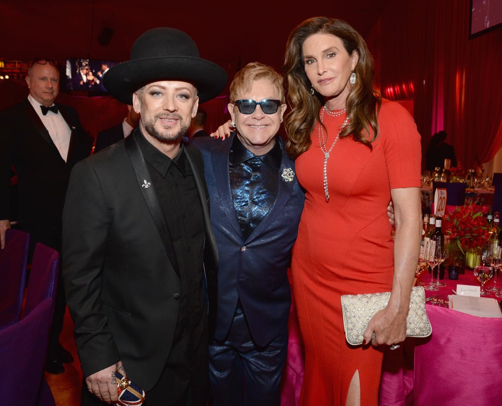 Pictured: Elton John, Boy George, and Caitlyn Jenner