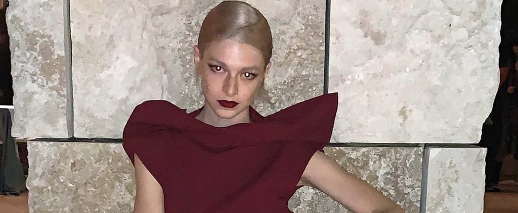 Hunter Schafer's Rick Owens Dress and Wild Platform Boots