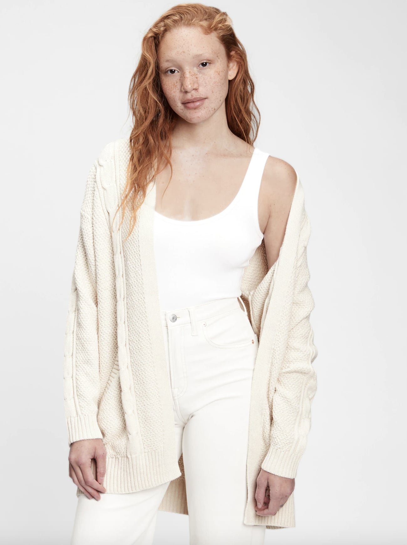 gap cable knit cardigan