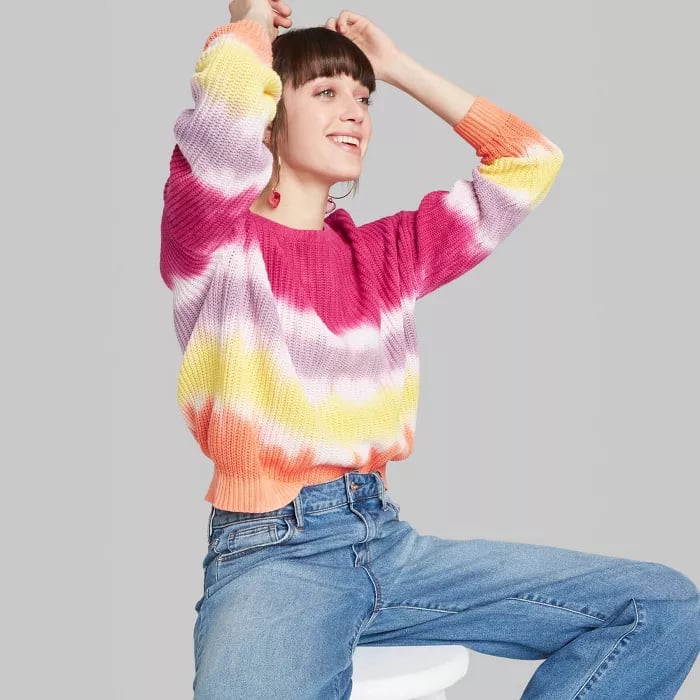 Target Crewneck Oversized Tie-Dye Pullover Sweater