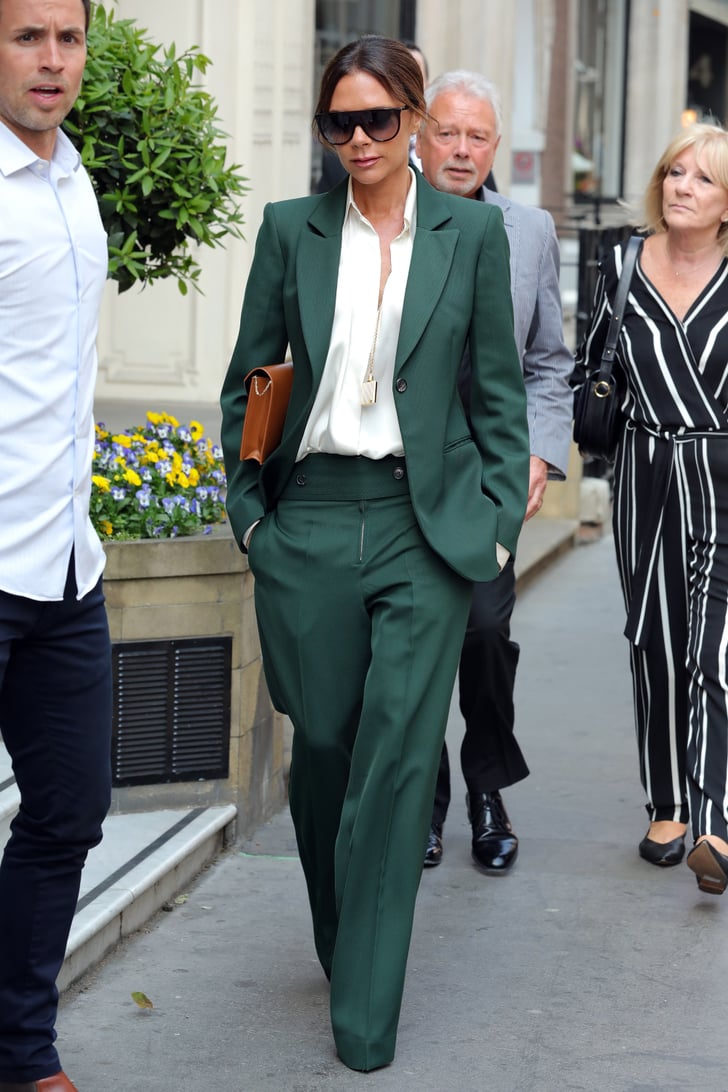 Victoria Beckham's Green Suit | POPSUGAR Fashion Photo 10