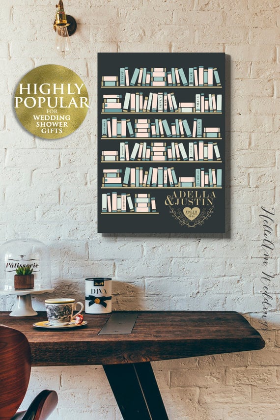 Book Canvas Wedding Guestbook Alternative