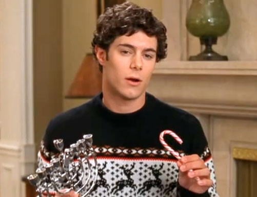 And Seth's festive sweaters.