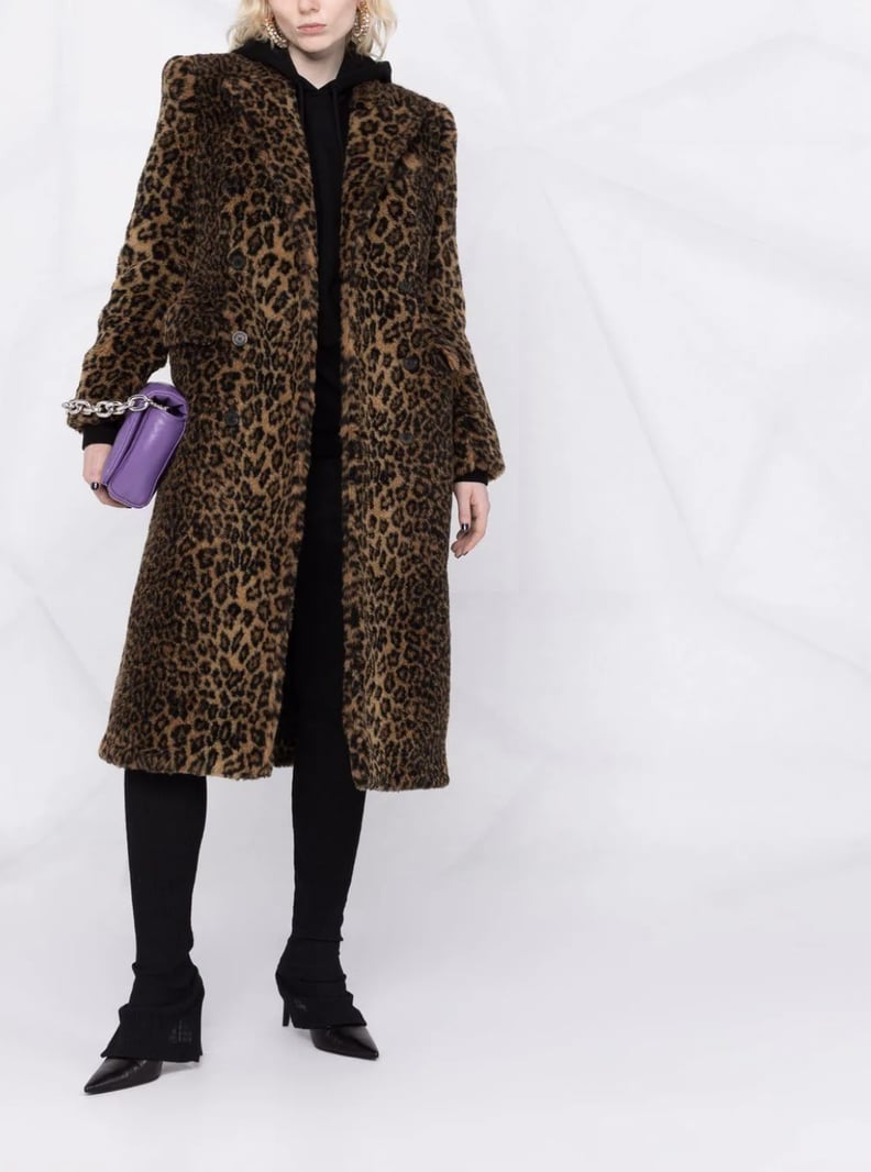 Balenciaga Leopard Print Tailored Coat