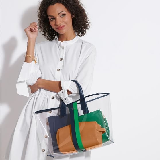 Mark & Graham Clear Striped Tote