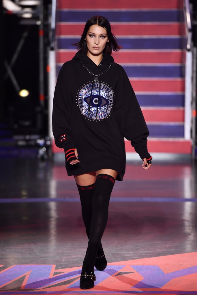 Bella Walked the Tommy Hilfiger Runway in a Graphic-Print Sweatshirt