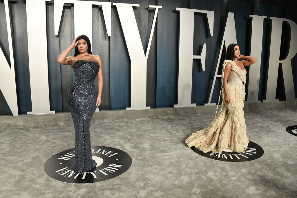 Kim Kardashian Kylie Jenner at Vanity Fair Oscars Party 2020