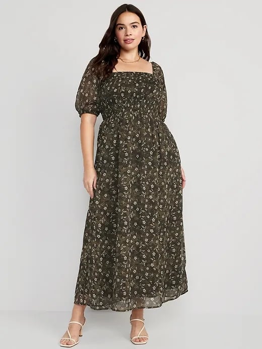 Old Navy Fit & Flare Smocked Maxi Dress
