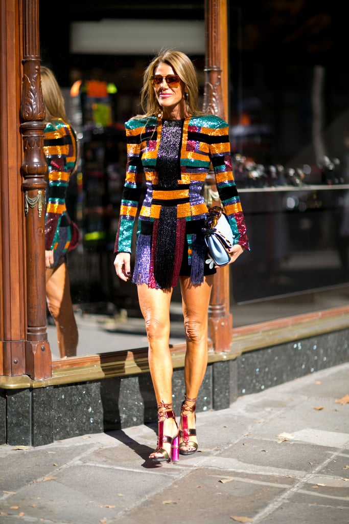 Anna Dello Russo wearing Balmain.