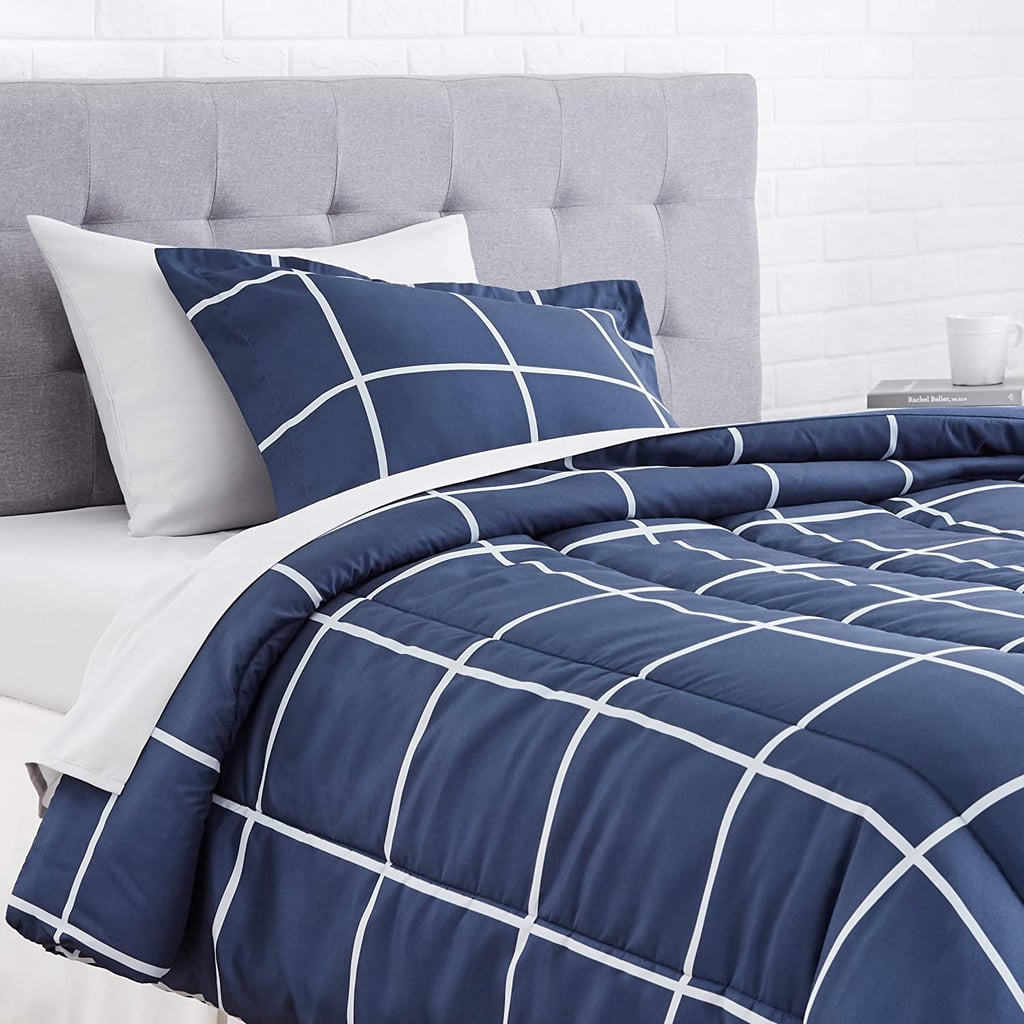AmazonBasics 5-Piece Lightweight Microfibre Bed-in-a-Bag Comforter Bedding Set