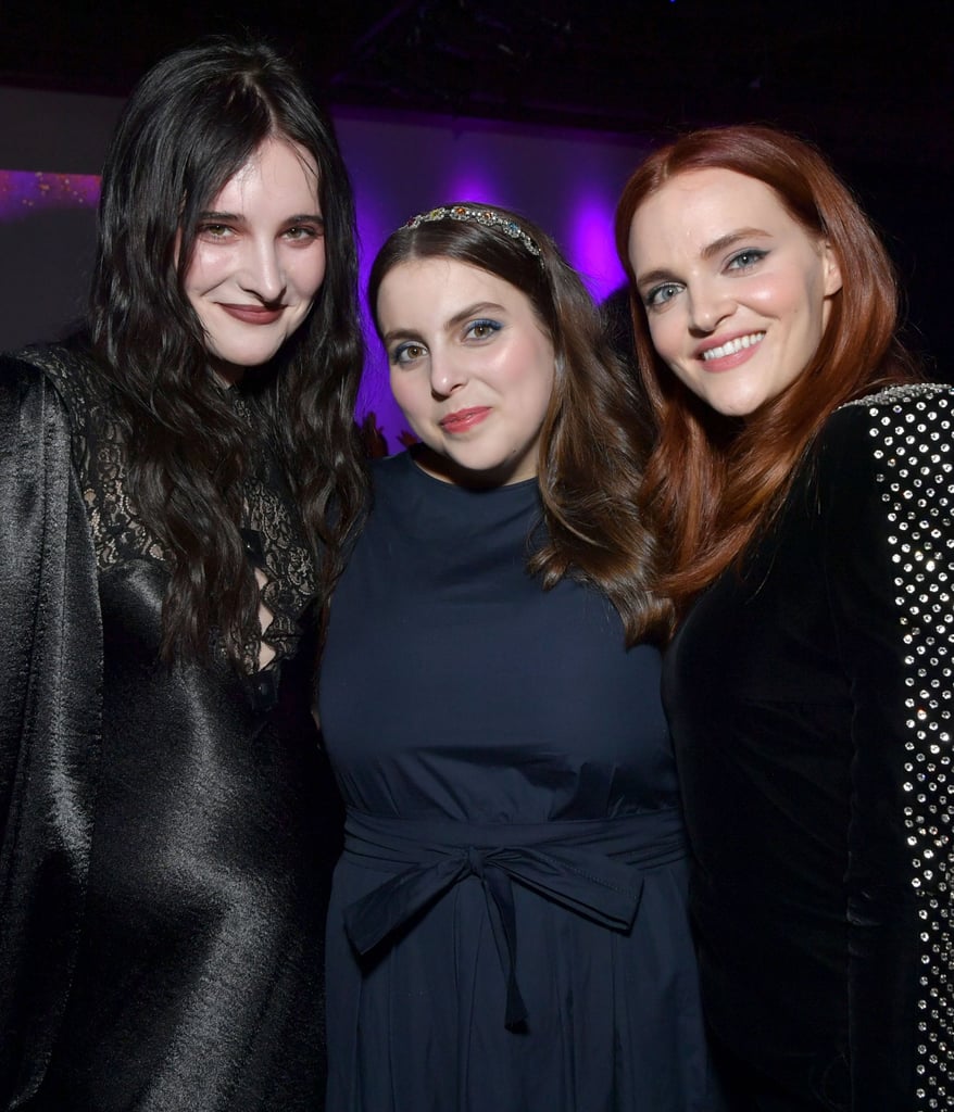 Hari Nef, Beanie Feldstein, and Madeline Brewer at 2020 Women in Film Female Oscar Nominees Party