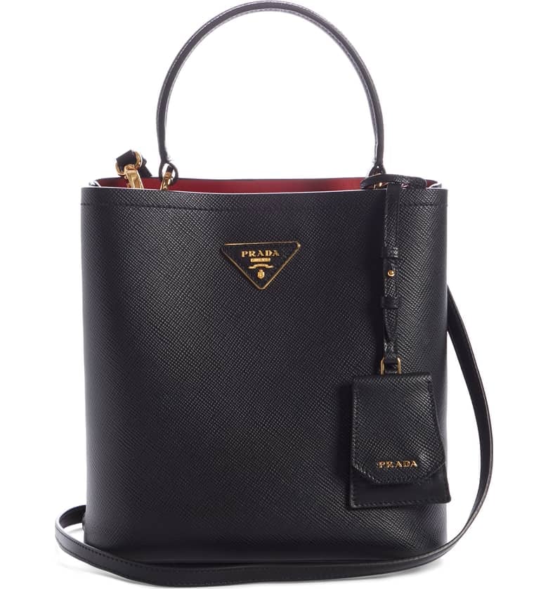 Prada Small Saffiano Leather Bucket Bag