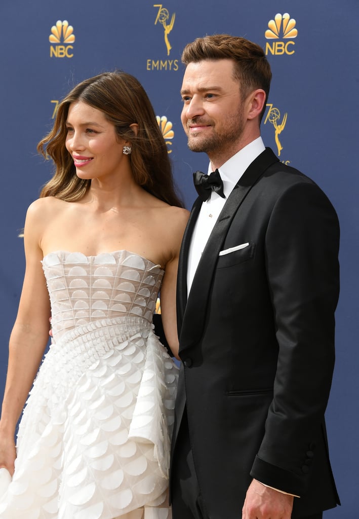 Justin Timberlake and Jessica Biel at the 2018 Emmys