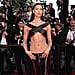 Irina Shayk Goes Risqué in an Ultra-Low-Rise Skirt and Sheer Lingerie in Cannes