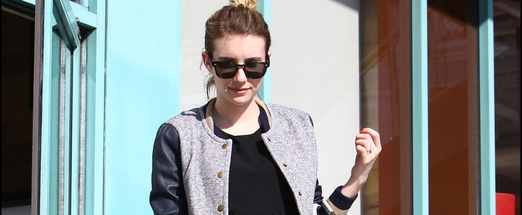 Emma Roberts's Bomber Jacket Outfit