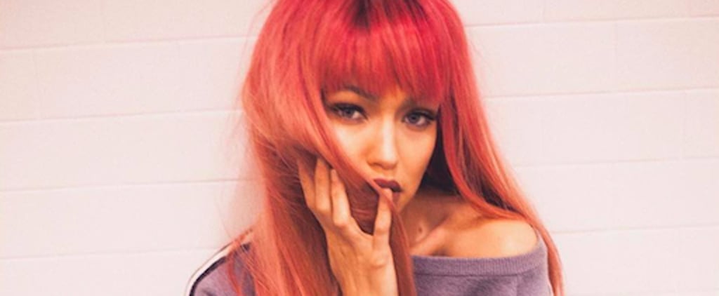 Gigi Hadid With Rose Gold Hair