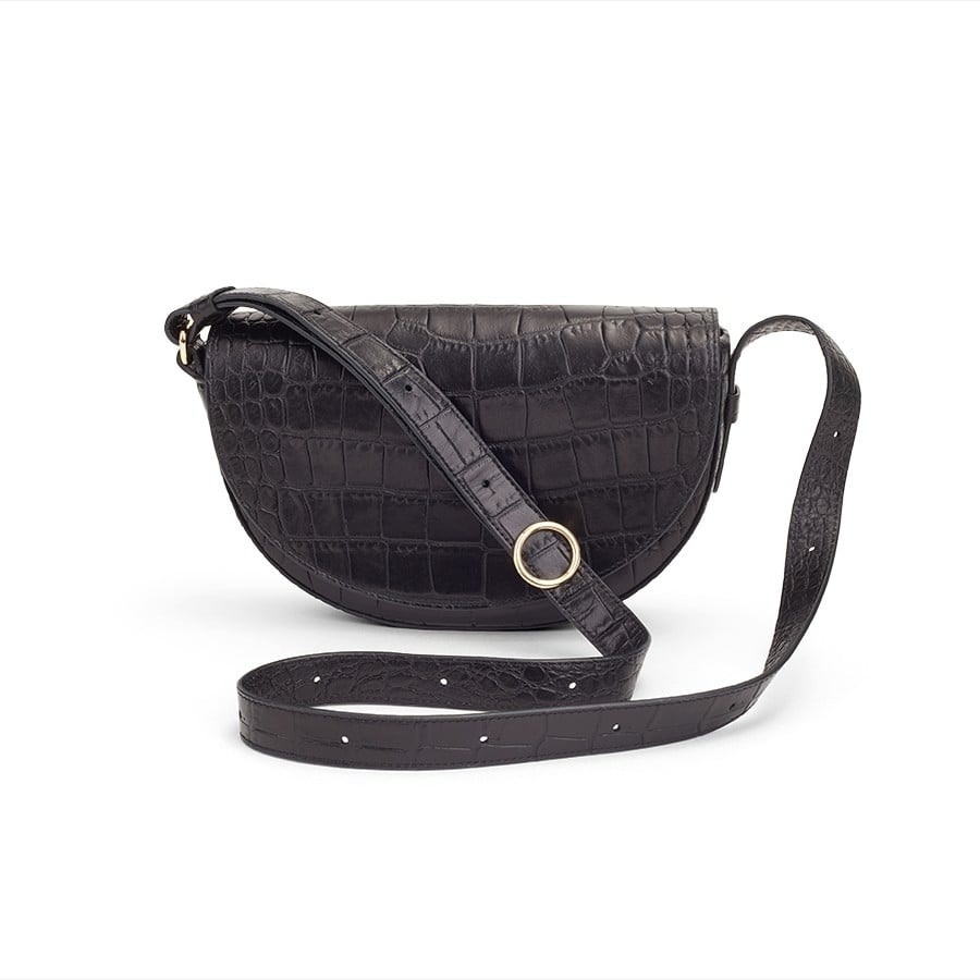 Cuyana Croc-Embossed Half-Moon Mini Bag
