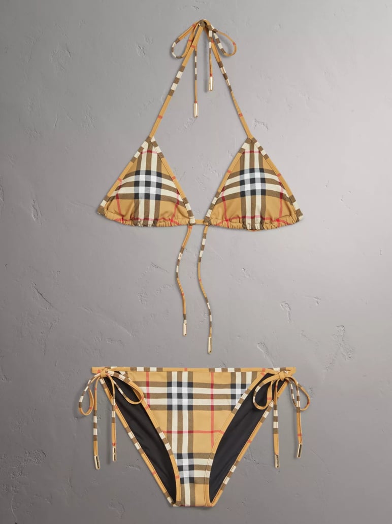 Burberry Vintage Check Triangle Bikini