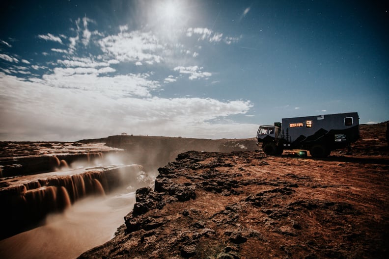 Here They Are Just Casually Chillin' on the Edge of Grand Falls in Arizona