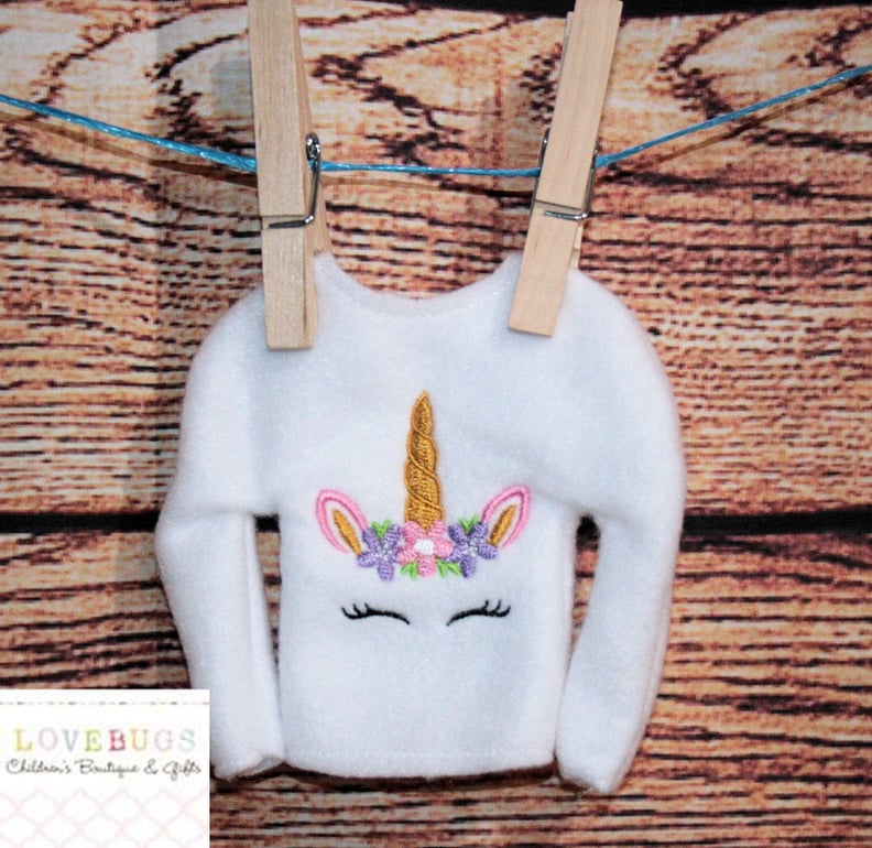 Unicorn Elf on the Shelf Sweater