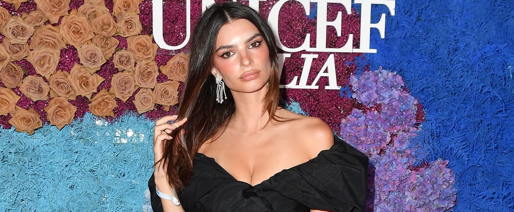 Emily Ratajkowski's Black Gown With High Slit at Capri Gala